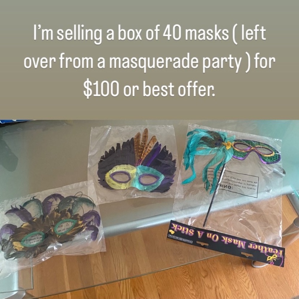 Feather masks